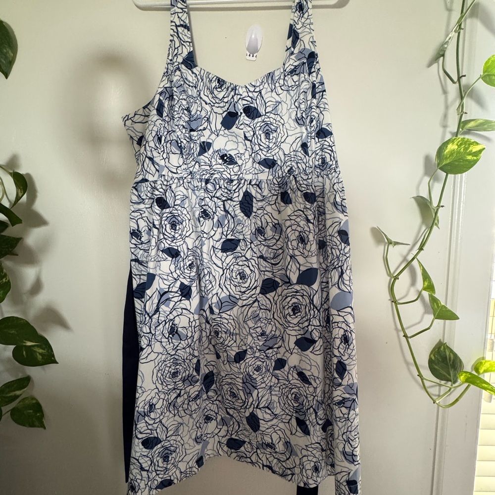 Motherhood Navy and White Floral Mini Dress/ maternity